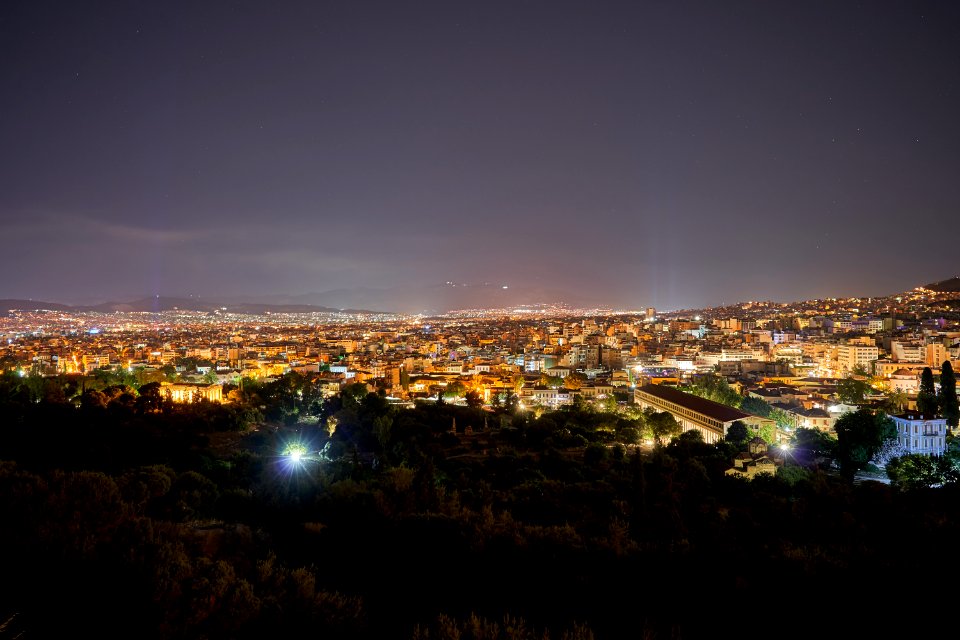 Athens at night on June 17, 2020