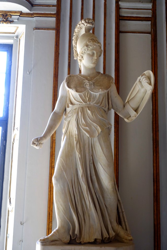 Athena Promachos, MC 654, Roman, Tivoli, Villa d'Este, marble, from a Greek original, 4th century BC - Musei Capitolini - Rome, Italy - DSC06045