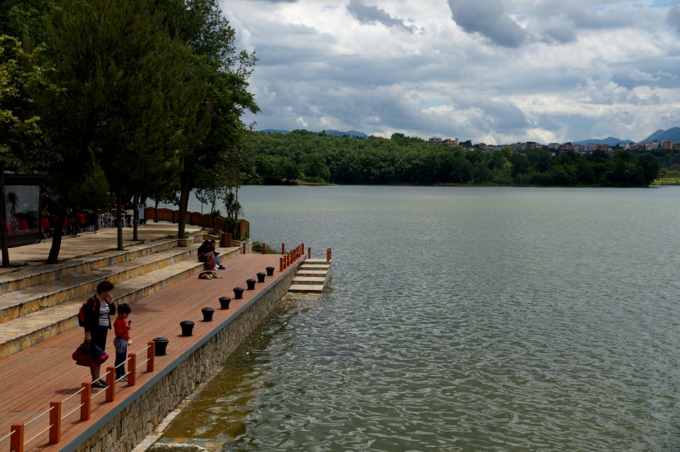 At the lake in Tirana (OSCAL19 trip)