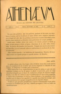 Athenaeum revista del Centro de Lectura