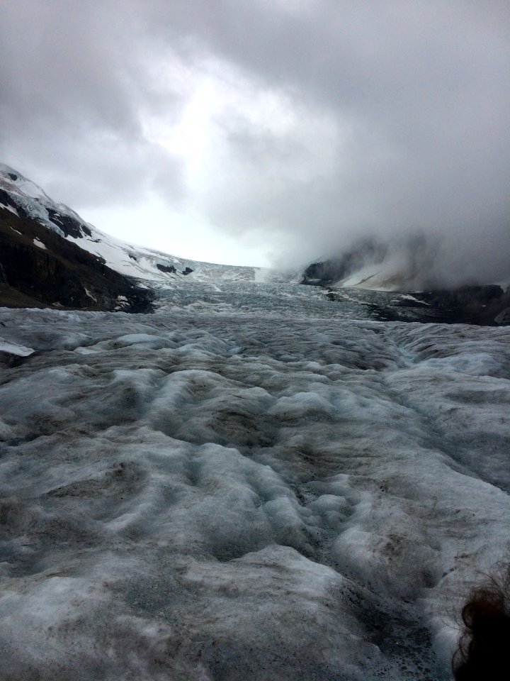 Athabasca Glacier as seen from its foot