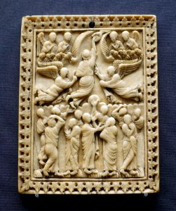 Ascension, probably Lorraine or Liege, early 11th century, ivory - Museum Schnütgen - Cologne, Germany - DSC00138