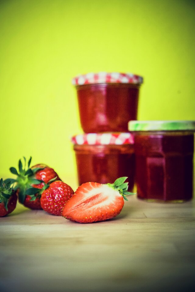 Jar jelly preserved fruit