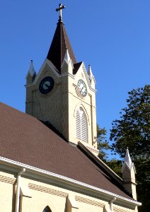 Assumption Church (Dwight, Nebraska) steeple from NW 1