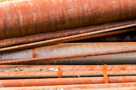 Assortment of rusty pipes 2 photo