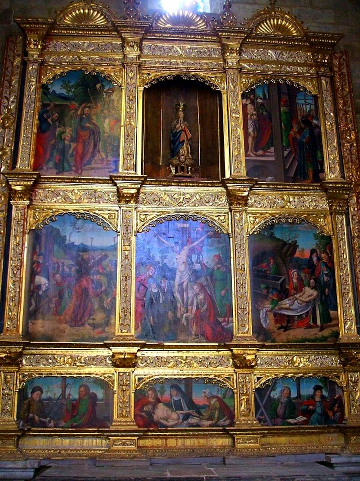 Astorga - Catedral 04 - retablo hispano-flamenco de San Miguel