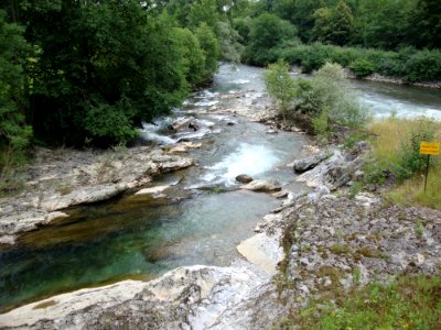 Asasp-Arros (Pyr-Atl, Fr) confluence Gave de Lourdios - Gave d'Aspe
