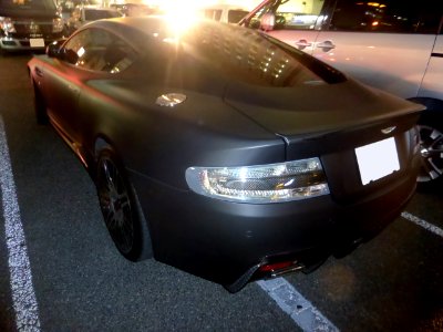 Aston Martin DB9 at night rear