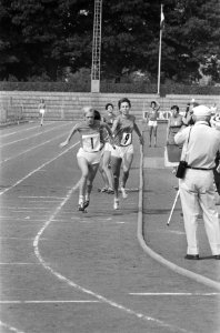 Atletiek Nederland, Roemenie, Frankrijk dames in Uden, Bestanddeelnr 924-7253