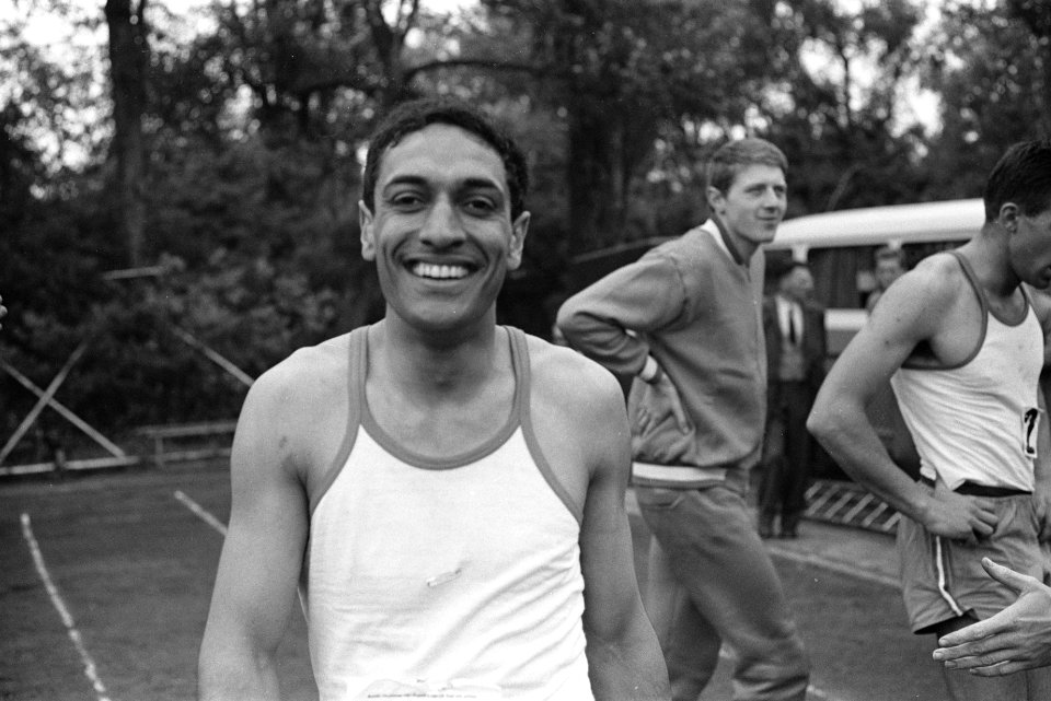 Atletiek landenontmoeting Nederland, Belgie en Mittelrhein in Leiden gehouden N, Bestanddeelnr 915-2693
