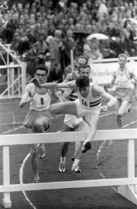 Atletiek landenontmoeting Nederland, Belgie en Mittelrhein in Leiden gehouden 3, Bestanddeelnr 915-2688