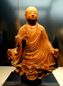 Attendant Bodhisattva on a Cloud, from Byodoin, Kyoto, Japan, Heian period, dated 1053 AD, wood, polychromy - Tokyo National Museum - Ueno Park, Tokyo, Japan - DSC08660