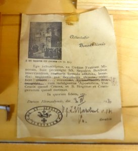 Attestatio Benedictionis - Mount Angel Abbey Museum - Mount Angel Abbey - Mount Angel, Oregon - DSC00049