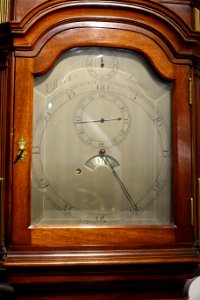 Astronomical regulator detail, by John Ellicott, London, 1765, used to observe the transit of Venus in Harvard Yard, 1769 - Putnam Gallery - Harvard University - DSC08008