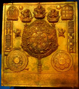 Astrological diagram, Tibet, late 1800s, copper - Fowler Museum - University of California, Los Angeles - DSC02423