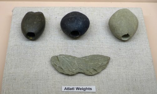 Atl-atl weights - Early Archaic collection - Robbins Museum - Middleborough, Massachusetts - DSC03786