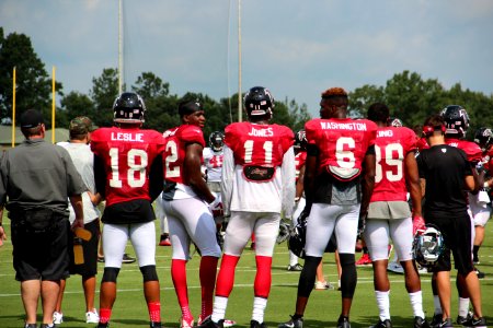 Atlanta Falcons wide receivers at training camp, July 2016