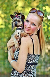 Yorkie dog love photo