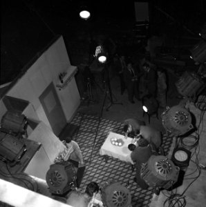 Atelier Cinetone-Omo bij het maken van de film 'Sterren Stralen Overal', onder r, Bestanddeelnr 254-2403