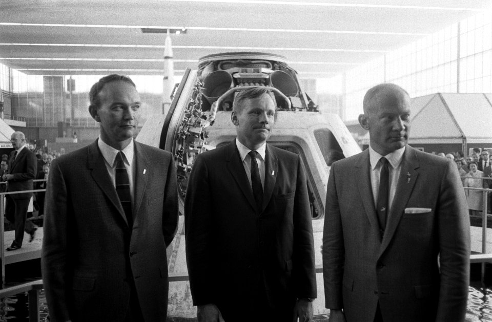 Astronauten openen tentoonstelling Maanvaart 69 in Amsterdam, Bestanddeelnr 922-8580