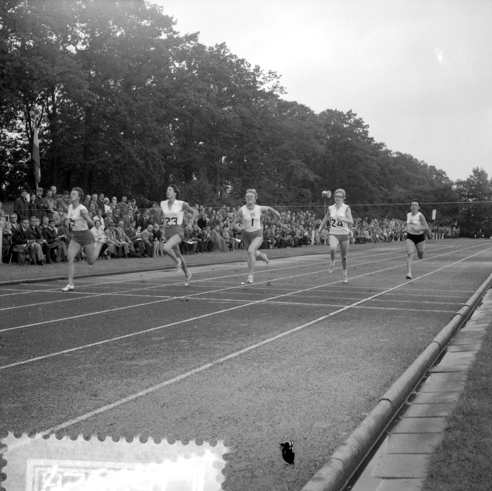Atletiek Nederland tegen Polen dames, 100 meter, Bestanddeelnr 916-7527
