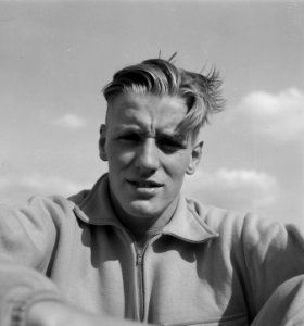 Atletiek Nederland tegen Noorwegen te Hengelo. De Friese sprinter Jan Lammers, Bestanddeelnr 904-1403