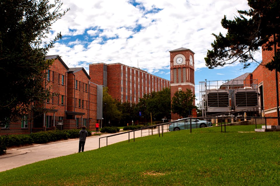 Aswell Suites, Harper Hall, and LA Tech Clock Tower