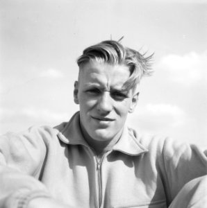 Atletiek Nederland tegen Noorwegen te Hengelo. De Friese sprinter Jan Lammers, Bestanddeelnr 934-5322