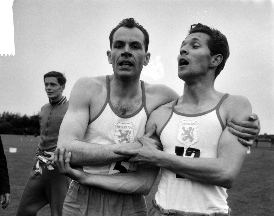 Atletiek Nederland tegen Zwitserland te Groningen. A. op den Noort (5000 meter), Bestanddeelnr 917-9770