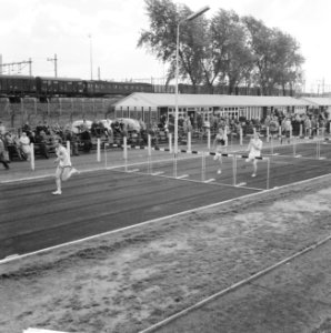 Atletiek Nenytobaan Rotterdam 110 meter horden mannen, Bestanddeelnr 913-9814