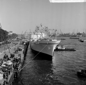 Atoom koopvaardijschip Savannah in Rotterdam, aankomst Parkkade, Bestanddeelnr 916-9498