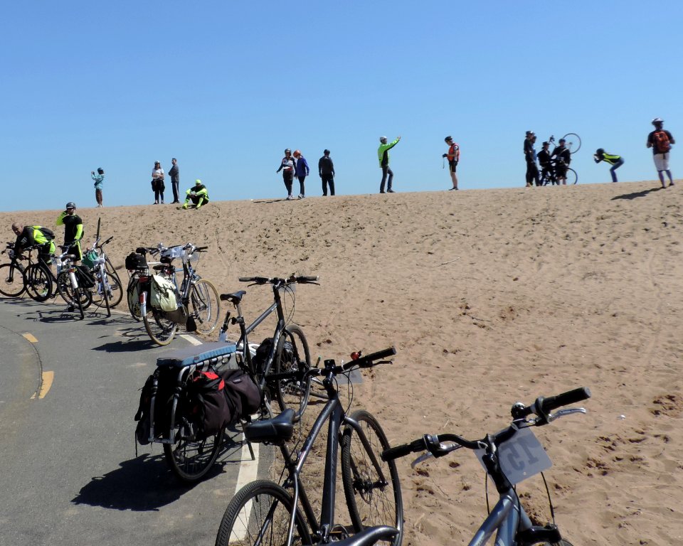 Atop berm in 2015 Tour de SI jeh