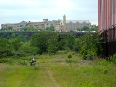 Atop 10th St embankment mainline jeh