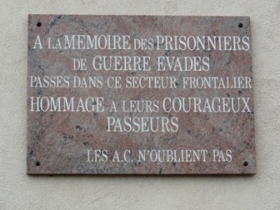 Avricourt (M-et-M) gare d'Igney-Avricourt (05), plaque prisonniers de guerre évadés