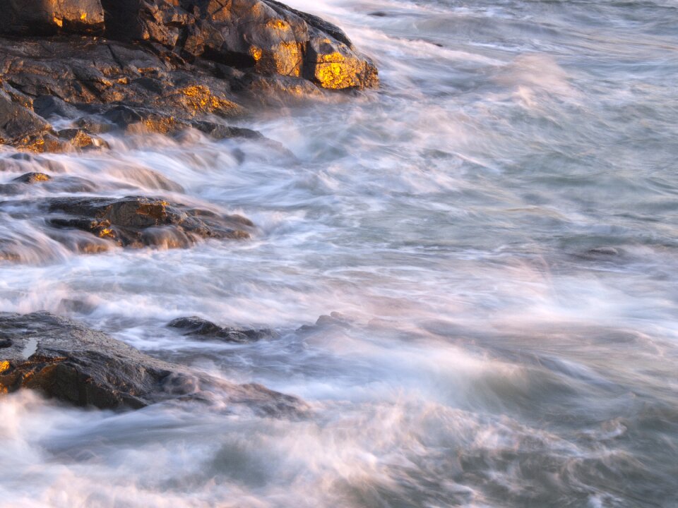 Water landscape rock