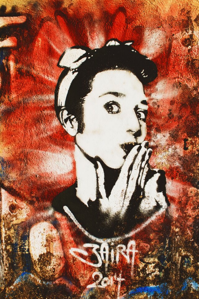 Street art wall wall art