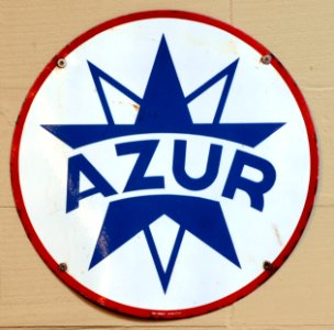 Azur enamel advert sign at the den hartog ford museum pic-081