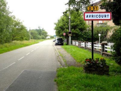 Avricourt (Moselle) city limit sign