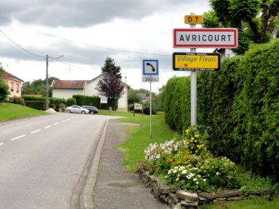 Avricourt (M-et-M) city limit sign