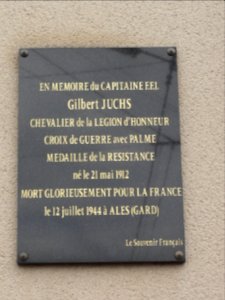 Avricourt (Moselle) Chapelle, plaque commémorative 1944