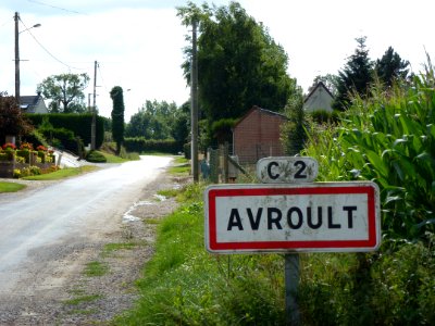 Avroult (Pas-de-Calais) city limit sign