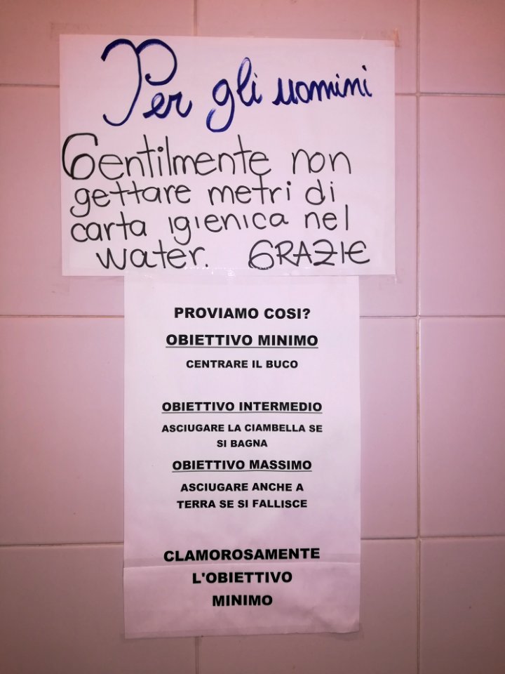 Avviso toilet ravenna