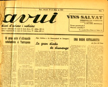 Avui- diari d'avisos i notícies