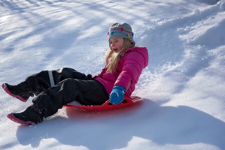 Ride on slip downhill