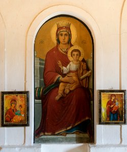 Avlonari church Agios Demetrios Madonna and Child Euboea Greece