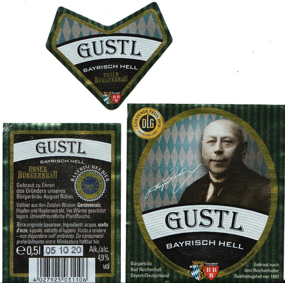 Bürgerbräu Bad Reichenhall - Gustl Bayrisch Hell