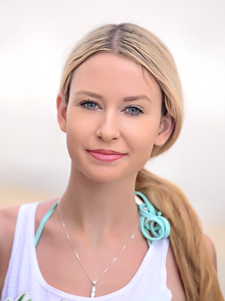 Blonde smile portrait