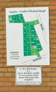 Bürgel, Friedhof, Lageplan