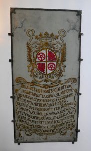 Bökenförde - St. Dionysius - Grabplatte Ferdinand Friedrich von Hoerde