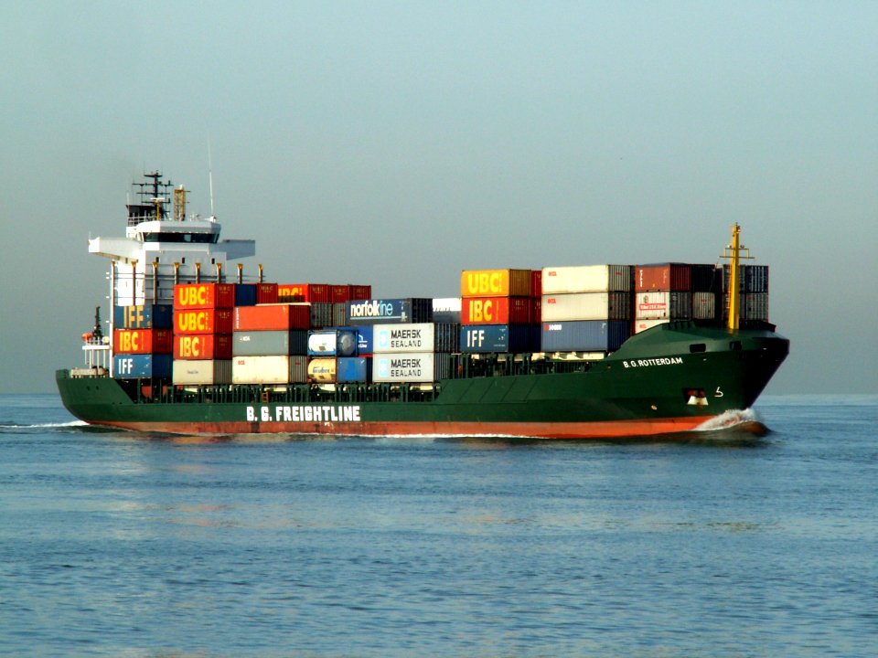 B.G. Rotterdam IMO 9232979 approaching Port of Rotterdam 24-Jan-2006. Rotterdam approaching Port of Rotterdam 24-Jan-2006